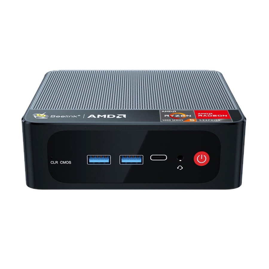 Beelink Mini PC SER5 AMD Ryzen5 5500U,Mini Computer 16GB DDR4 RAM 480GB NVME SSD,Triple Screen Display,Wifi 6 Bluetooth 5.4,2.5G Ethernet,W11 pro