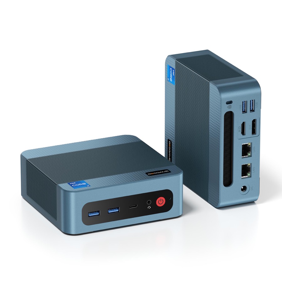 BOSGAME P2 Plus Mini PC, Intel Core i7-12700H Processor, 32GB DDR5 512GB SSD, 2*2.5G LAN, Thunderbolt 4, Triple 4K Display, WiFi 6 & BT 5.2