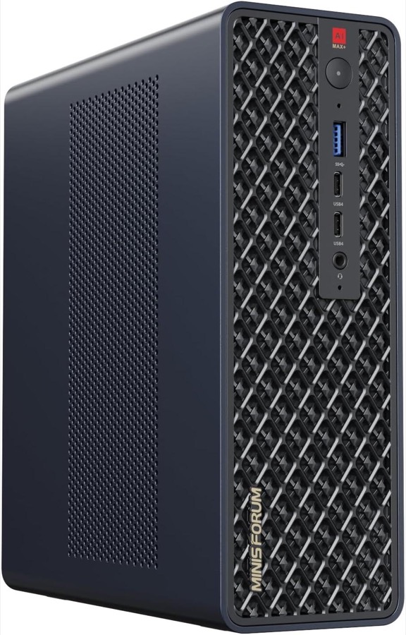 MINISFORUM MS-S1 Max Mini Workstation AMD Ryzen AI Max+ 395(16C/32T) 128GB LPDDR5 2TB SSD Mini PC, HDMI+2X USB4+2X USB4 V2 Video Output, 2x10G RJ45 Port, WiFi7, BT5.4, Radeon 8060S Graphics Computer